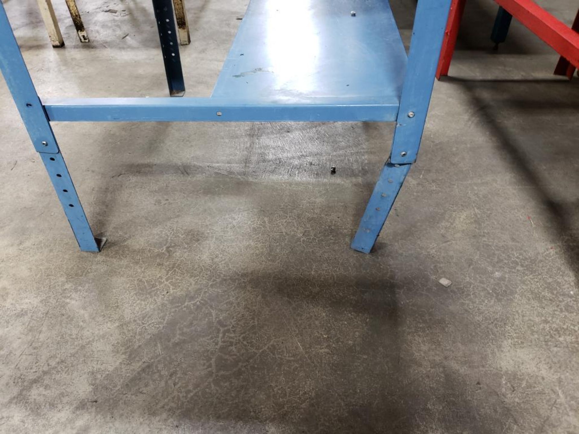 Industrial work table 34x29x65 WxDxH. - Image 7 of 7