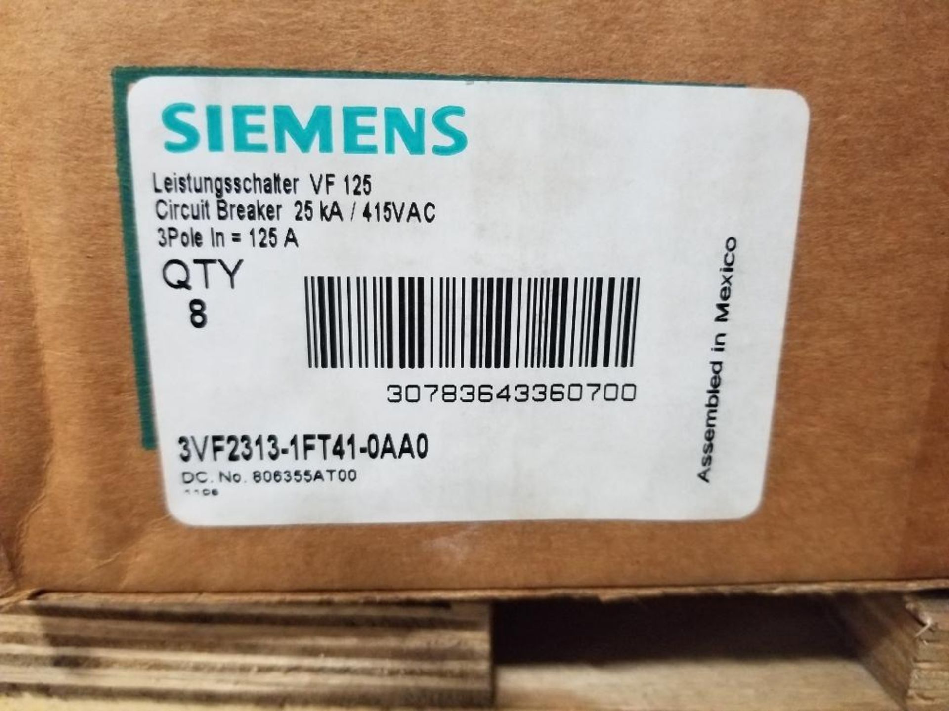 Qty 8 - Siemens 3VF2313-1FT41-0AA0 Circuit breaker. New in box. - Image 2 of 4