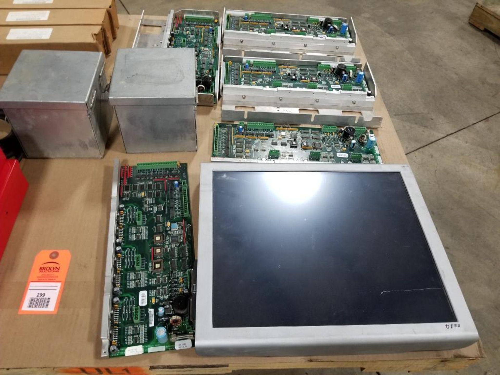 Pallet of assorted electrical. Enclosure box, control boards, monitor. - Image 9 of 15