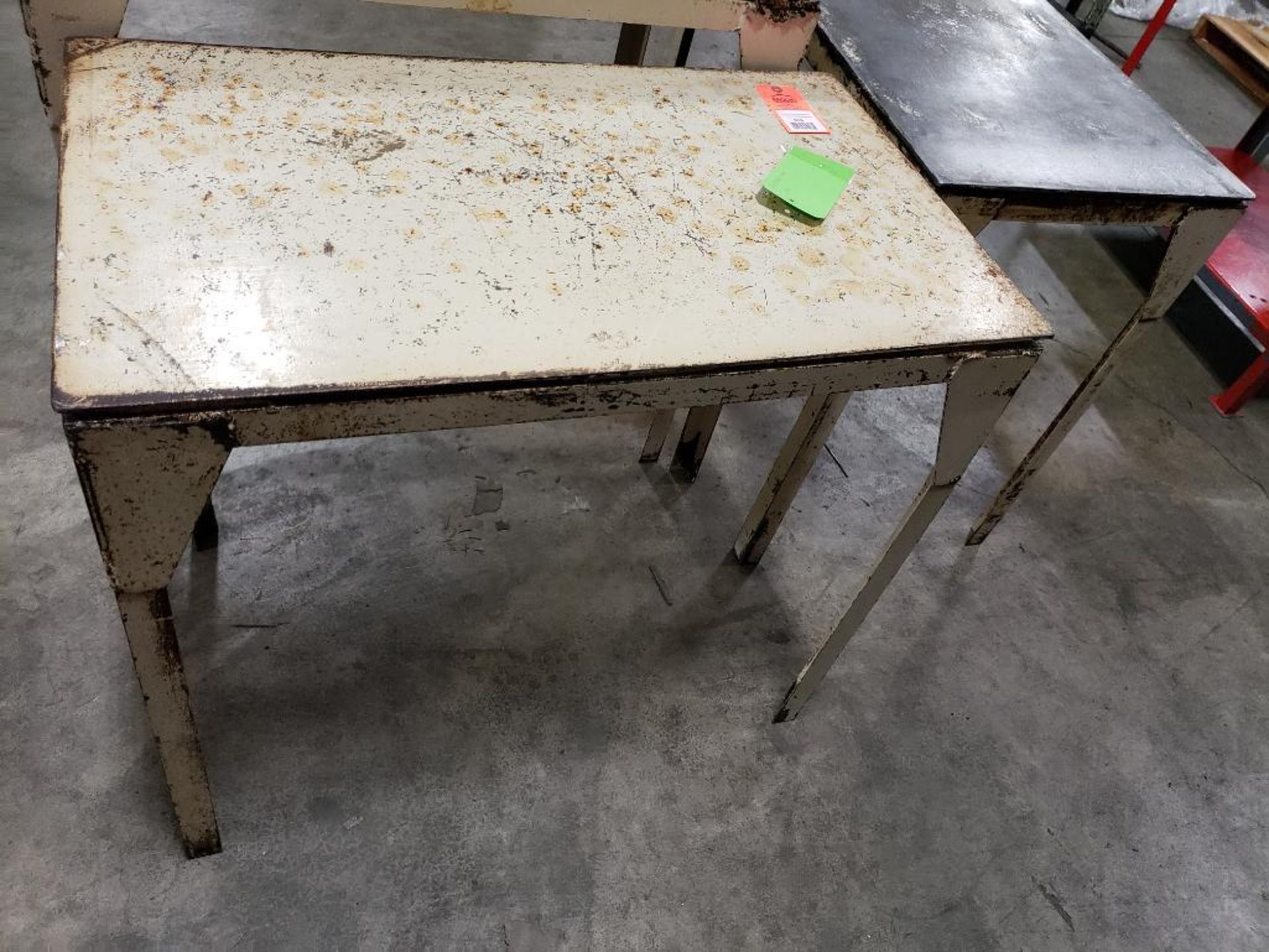 Qty 3 - industrial work table. 36x21x32, 35x21x36, 36x21x32 WxDxH. - Image 2 of 4