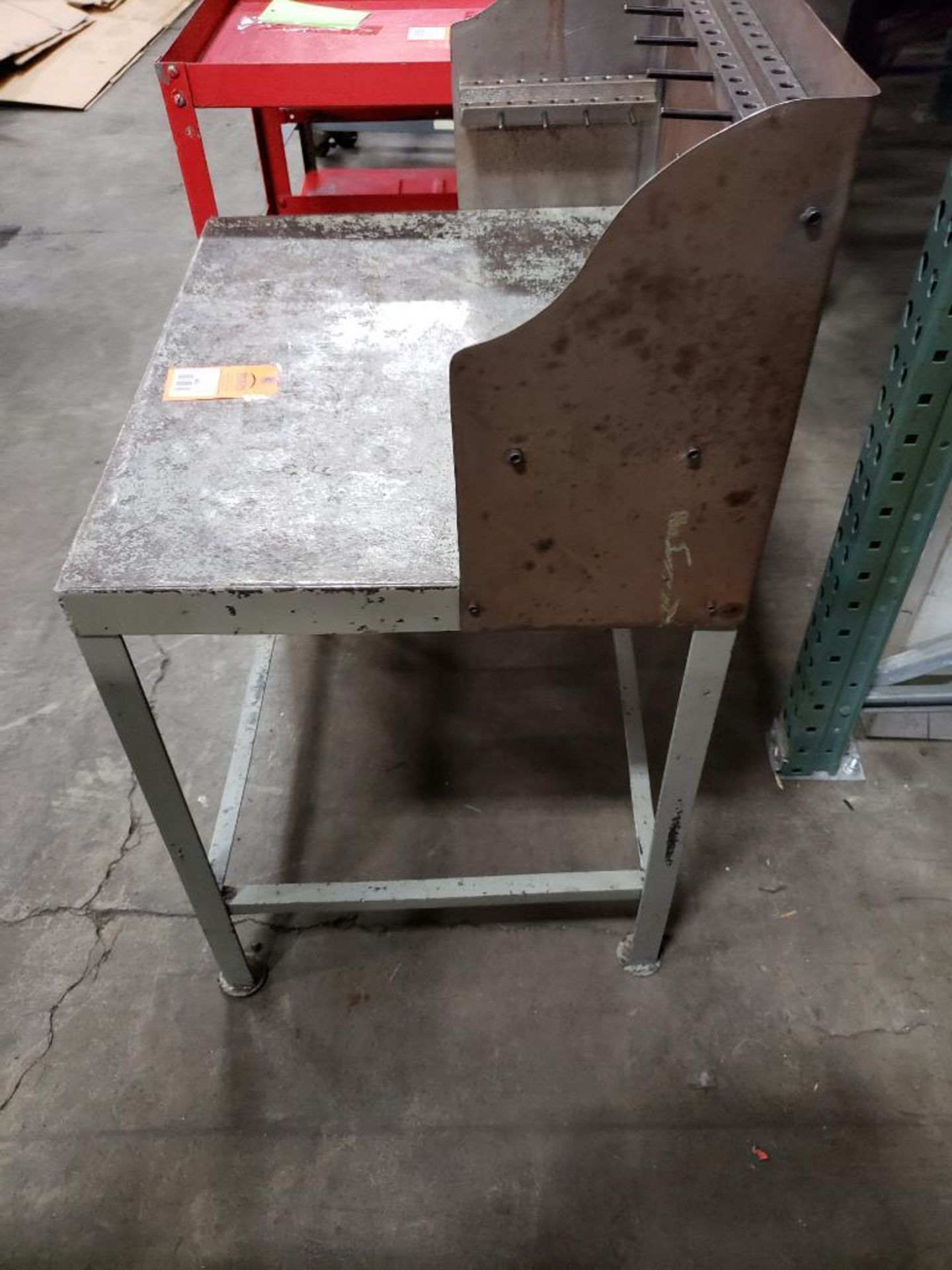 Industrial work table. 28x23x42 WxDxH. - Image 4 of 4