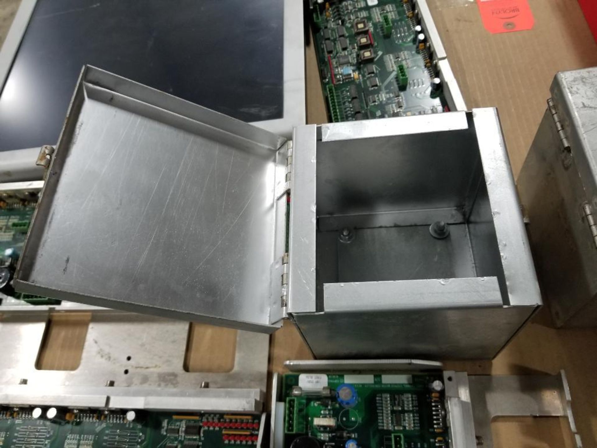 Pallet of assorted electrical. Enclosure box, control boards, monitor. - Image 15 of 15
