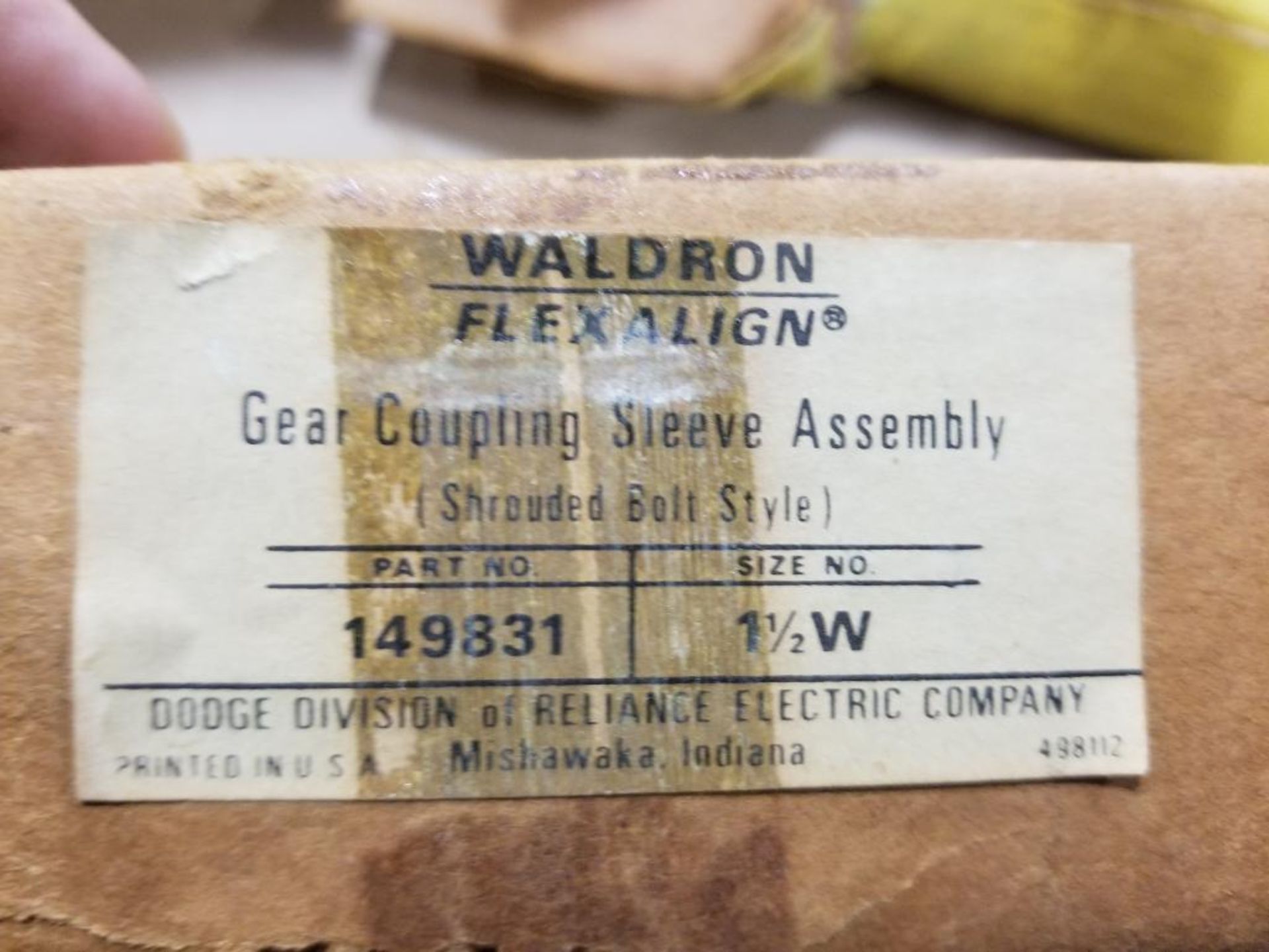 Qty 3 - Assorted gear coupling sleeve assembly. Waldron, Rexnord. New in box. - Image 4 of 4