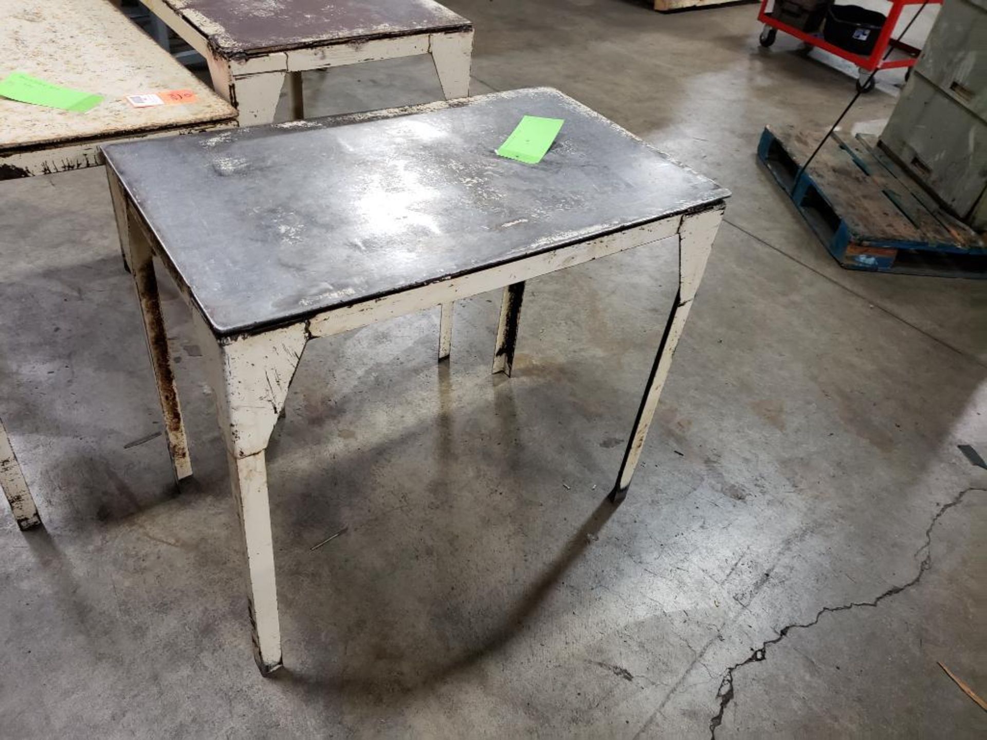 Qty 3 - industrial work table. 36x21x32, 35x21x36, 36x21x32 WxDxH. - Image 3 of 4