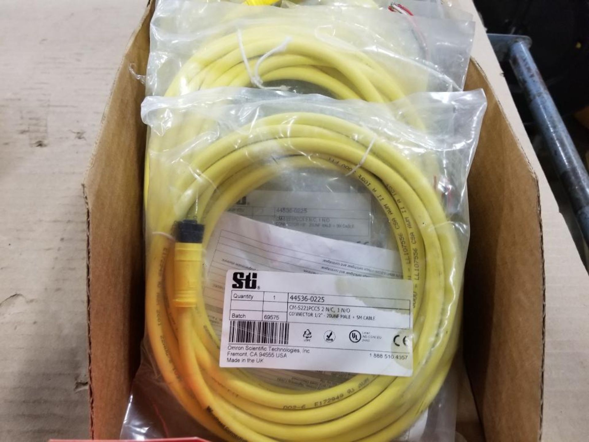 Qty 3 - STI 44536-0225 cordset. New in package.