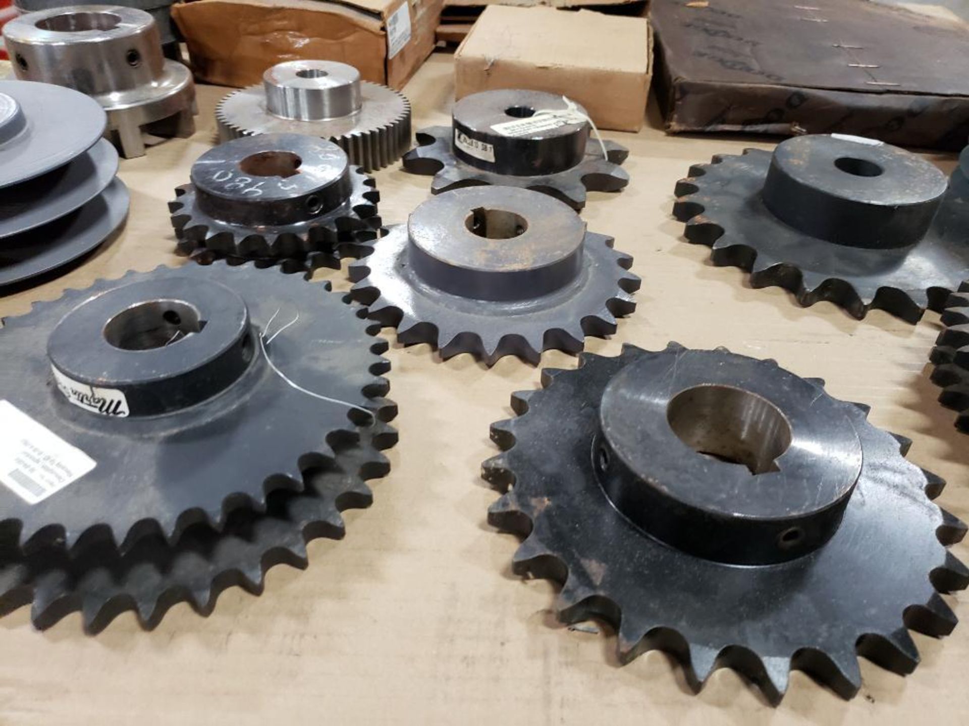 Pallet of assorted gears, sheave, pulley, coupling. Martin, Tsubaki, Atra-Flex. - Image 3 of 13