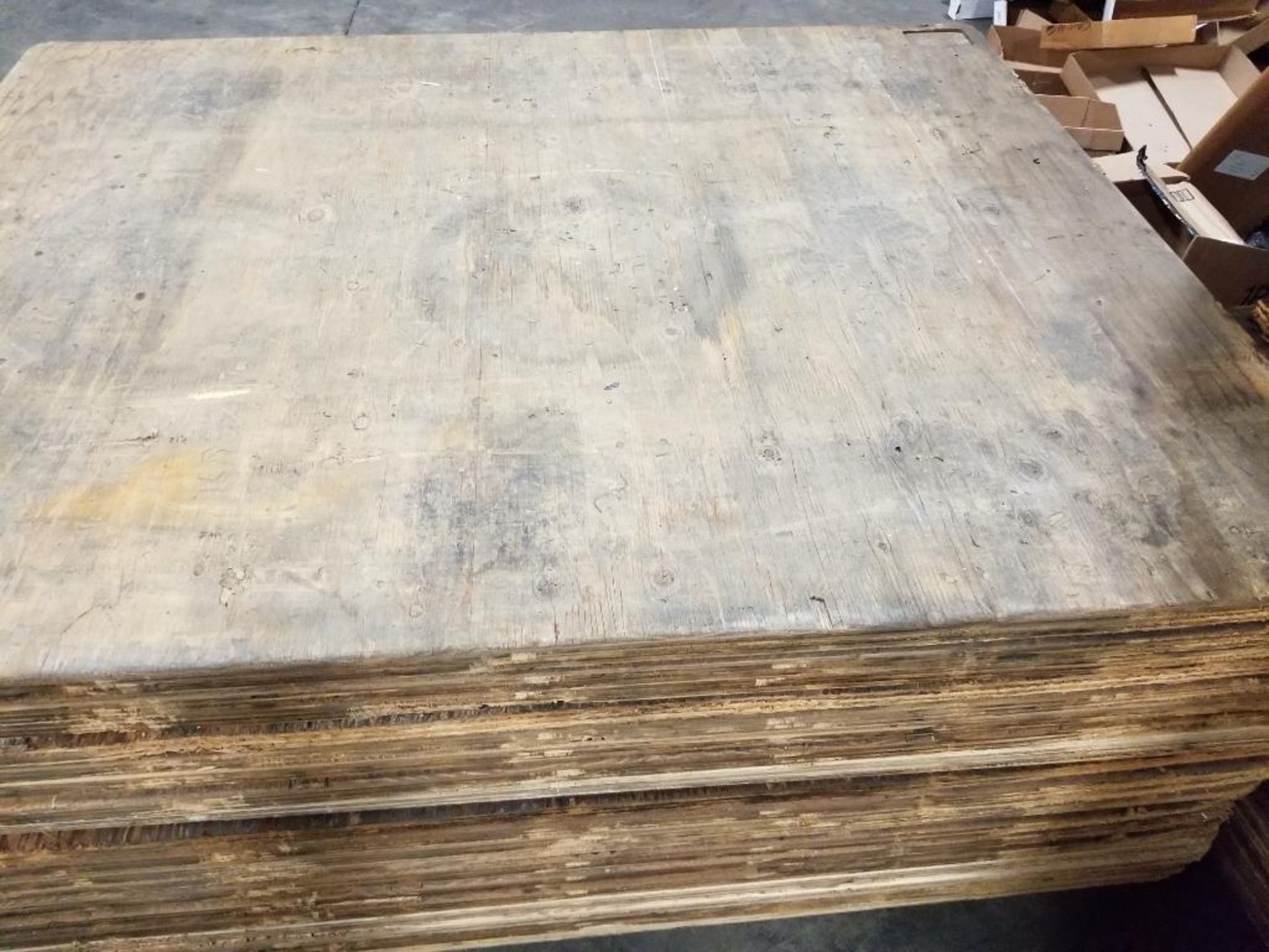 Qty 20 - 1" thick plywood. 60" x 48".