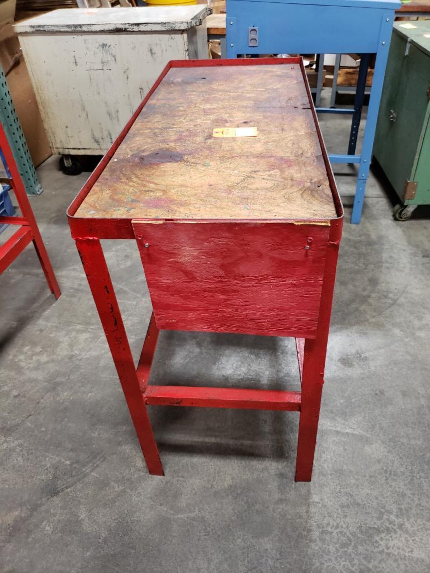 Qty 2 - Industrial work table. 42x20x38 WxDxH. - Image 2 of 4