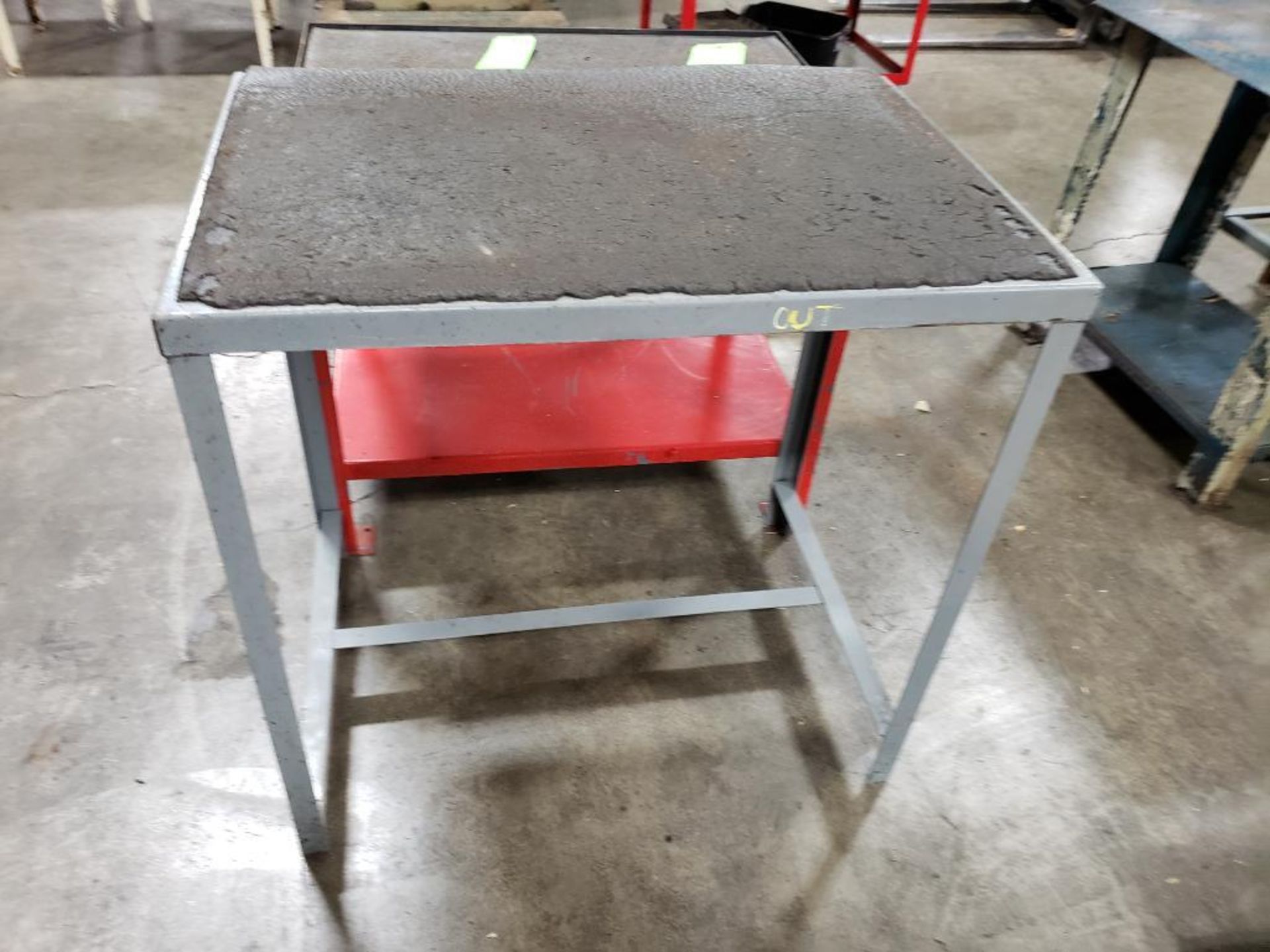 Qty 2 - Industrial work table. 36x24x36, 36x24x31 WxDxH. - Image 2 of 3