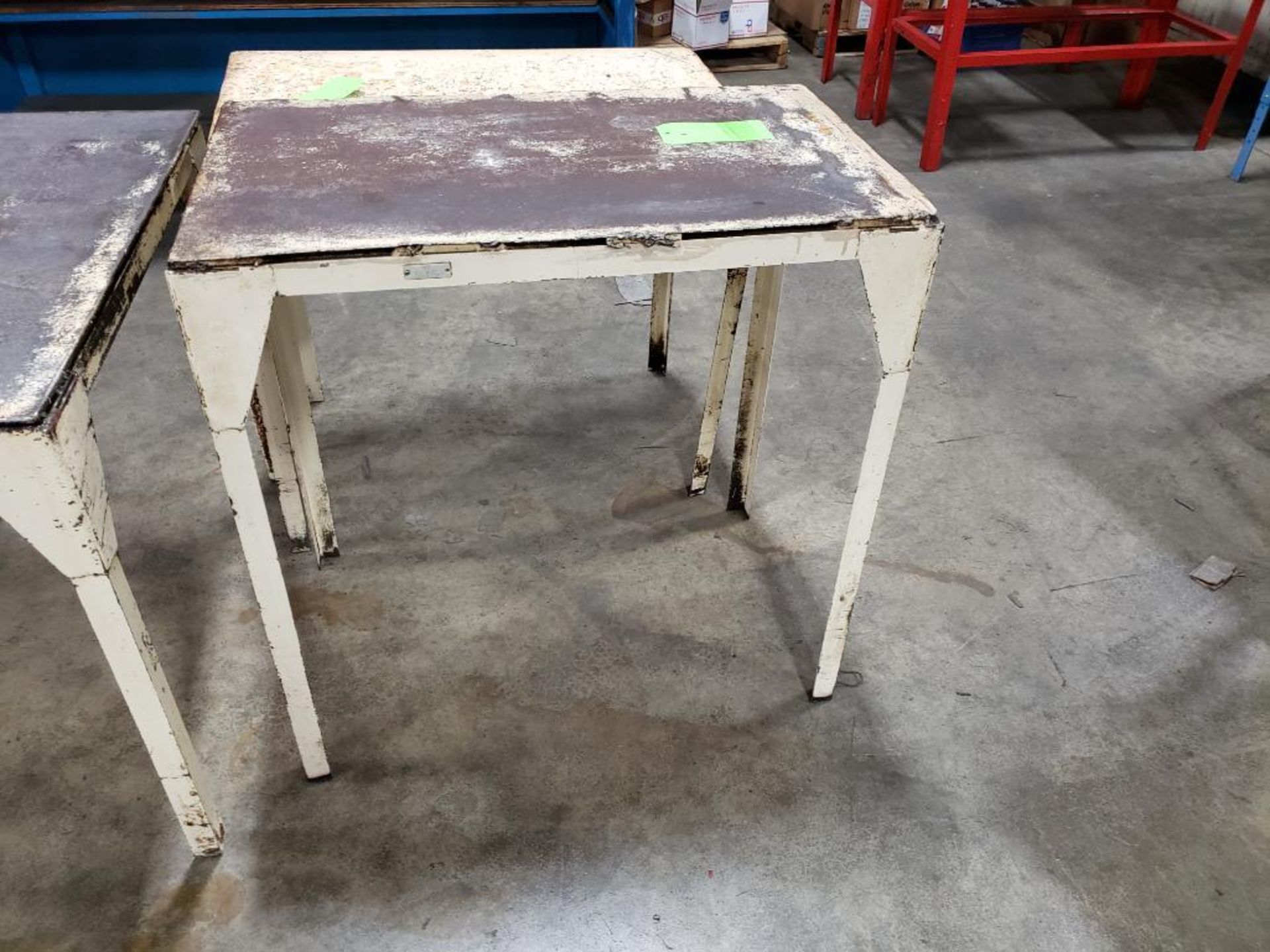 Qty 3 - industrial work table. 36x21x32, 35x21x36, 36x21x32 WxDxH. - Image 4 of 4