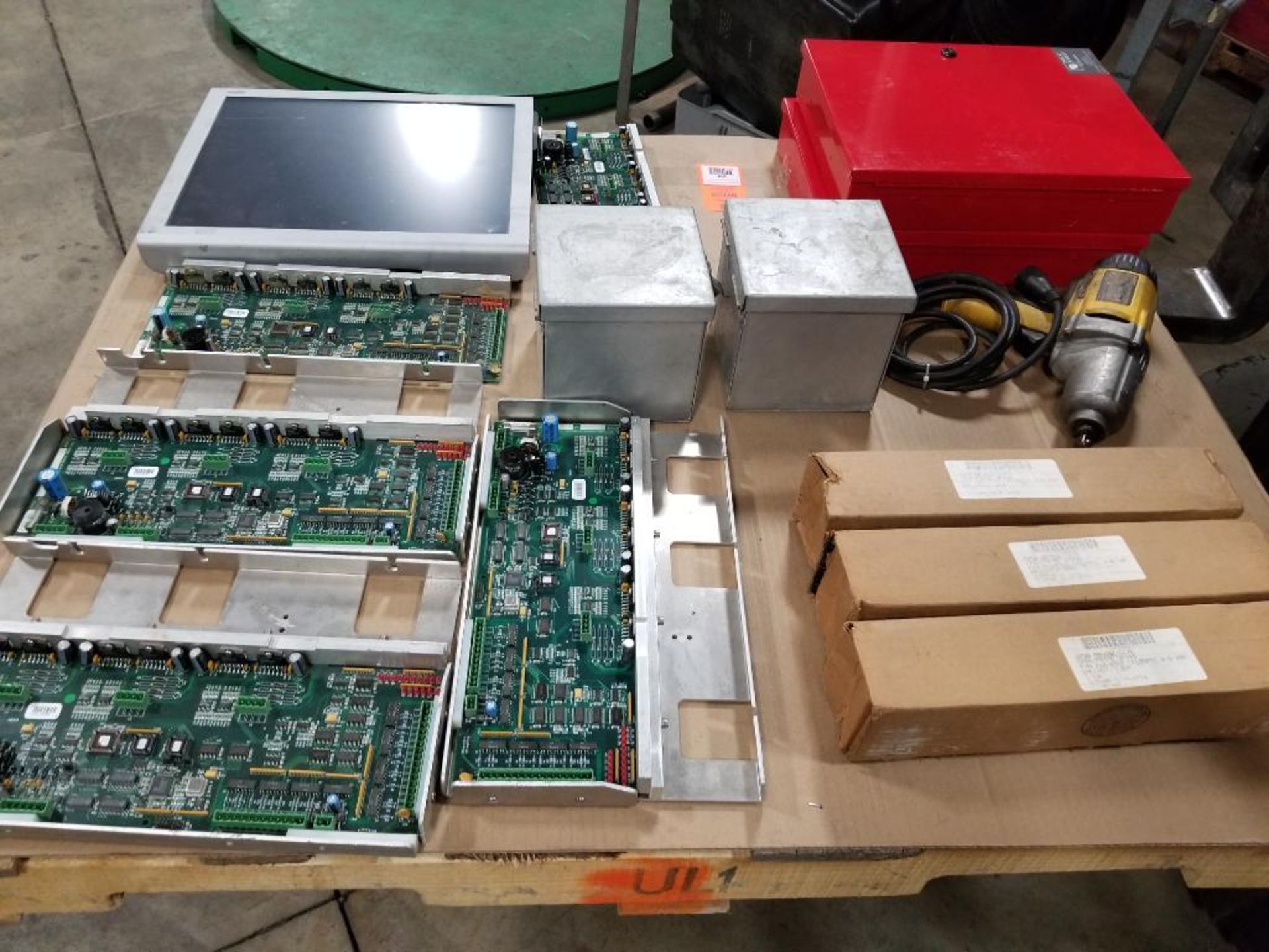 Pallet of assorted electrical. Enclosure box, control boards, monitor. - Image 11 of 15