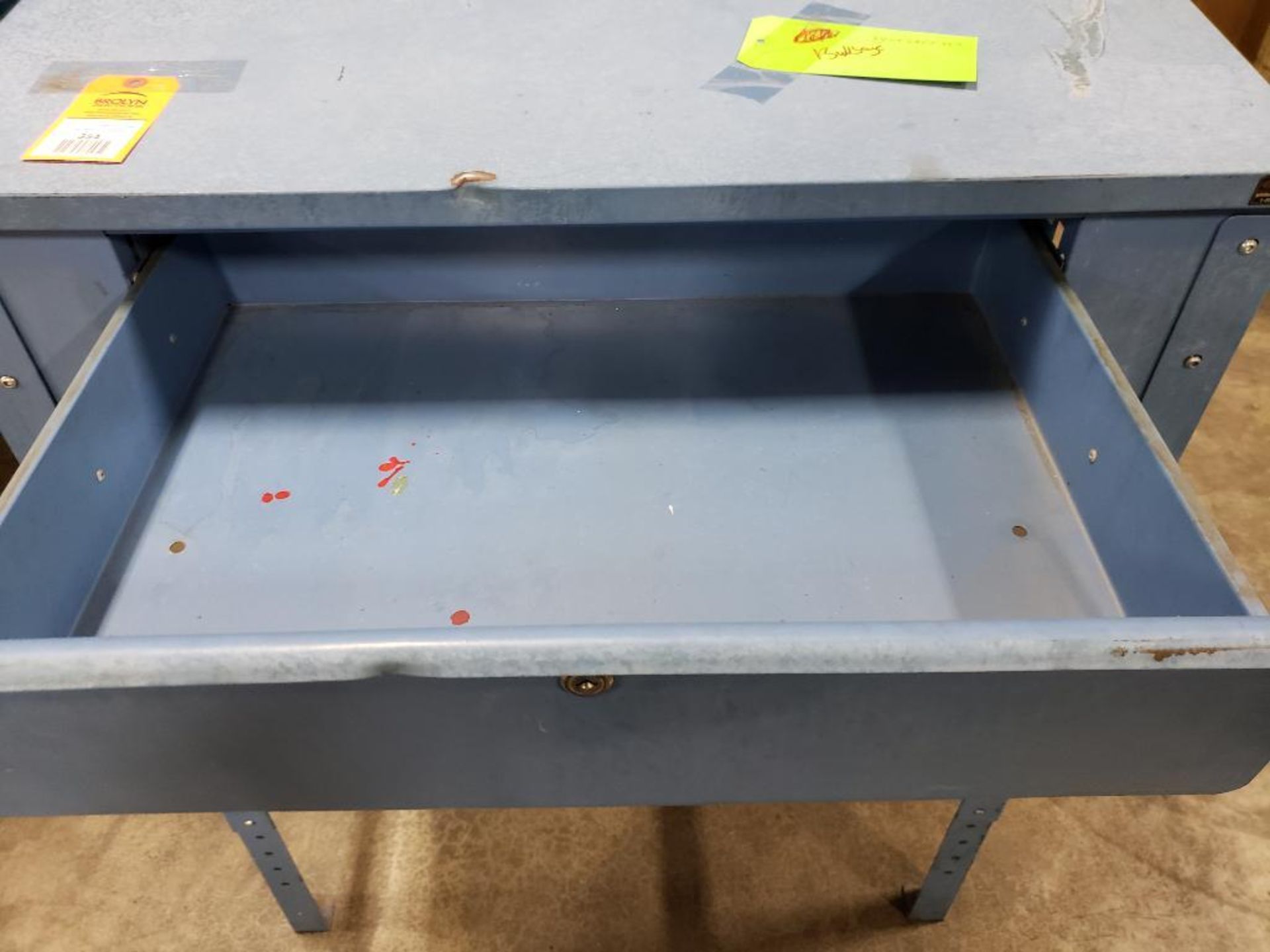 Industrial work table 34x29x65 WxDxH. - Image 6 of 7