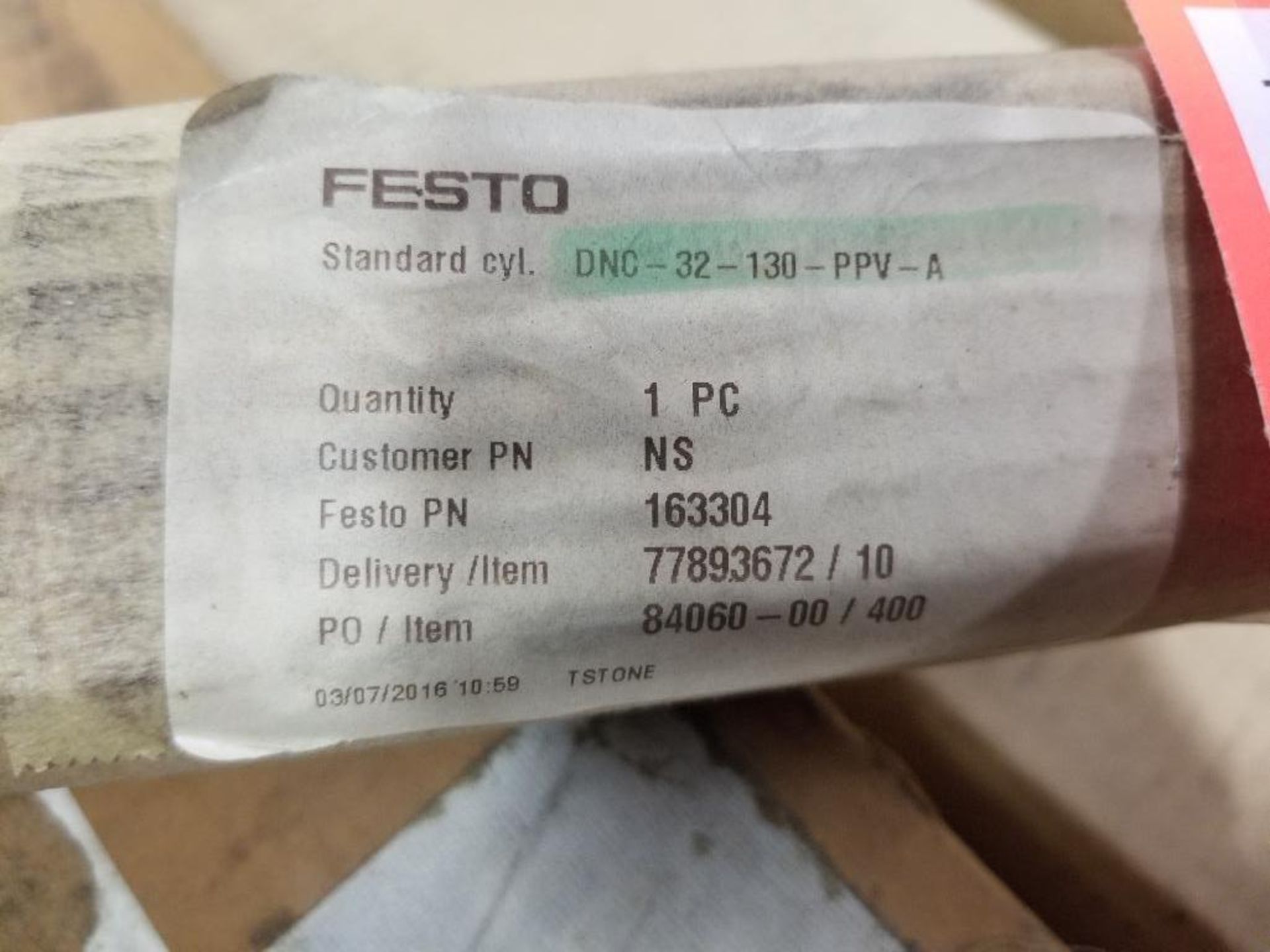 Festo DNC-32-130-PPV-A pneumatic cylinder. New in box. - Image 2 of 2