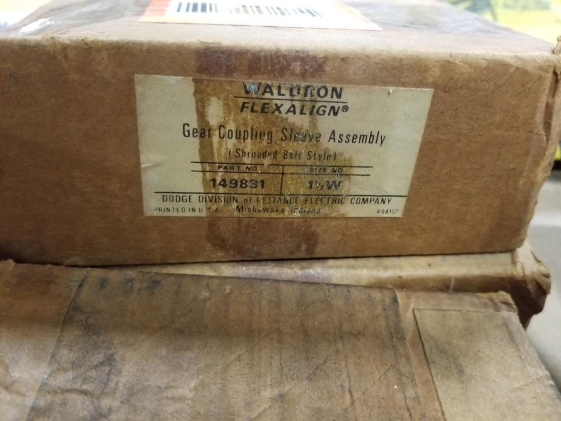 Qty 3 - Assorted gear coupling sleeve assembly. Waldron, Rexnord. New in box. - Image 3 of 4