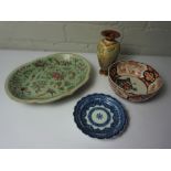 Mixed Lot of Pottery and China, To include Reproduction Chinese Celadon Pottery, Doulton Lambeth