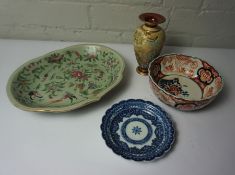 Mixed Lot of Pottery and China, To include Reproduction Chinese Celadon Pottery, Doulton Lambeth