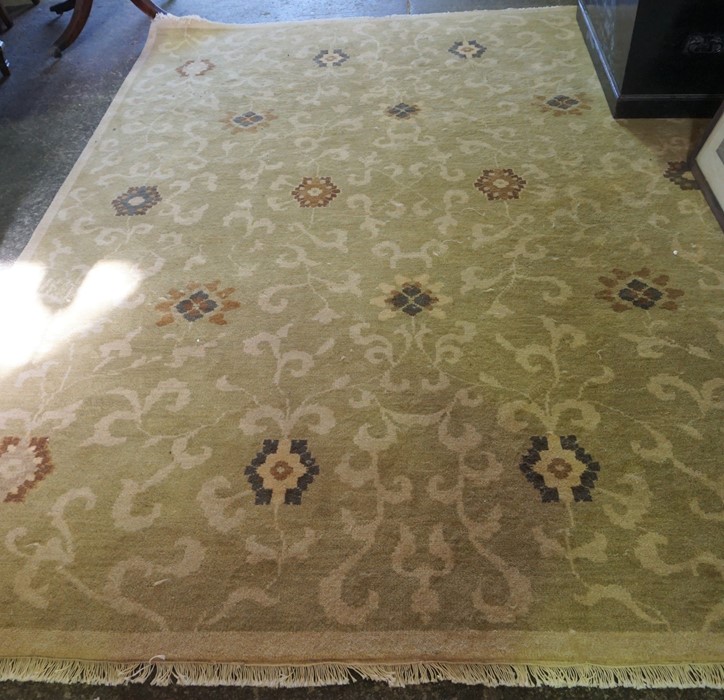 Turkish Carpet, Having Floral Decoration on a Beige Ground, 310cm x 244cm