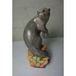 Meissen Figure of an Otter, 25cm high, Crossed Sword Mark and Number 1221 to the Underside Condition