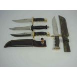 "Falcon" Bowie Knife, Made in Spain, Blade 22cm long, With an Army style Sheath, Also with "Tris-