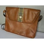 Burberrys Tan Leather Satchel, 24cm high, 30cm wide