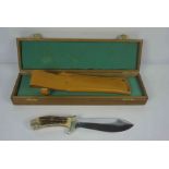 Puma of Germany, Rodemann Hunting Knife, No 83774, Having an Antler grip, Blade 16.5cm long, With