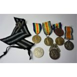 Three WWI Victory Medals, Awarded to M2 - 203431 PTE. T. BAIN, A. S. C, JEM DR . HIKMAT . 27