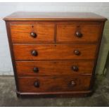 Victorian Mahogany Chest of Drawers, Having two small Drawers above three long Drawers, 117cm