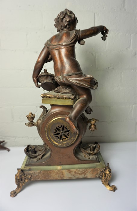 French Mantel Clock, Decorated with Putti, Having a Twin Train Movement, 57cm highCondition - Image 5 of 7