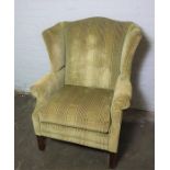 Upholstered Wing Armchair, 110cm high