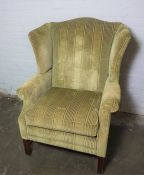 Upholstered Wing Armchair, 110cm high