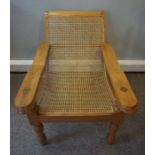 Pavillion Style Cane Armchair, 85cm high, 110cm deep