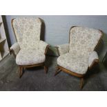 Ercol Three Piece Lounge Suite, Comprising of a Two Seater Sofa with a Pair of Matching Armchairs,