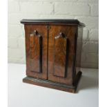 Victorian Walnut Stationery Box, Enclosing a Fitted Compartment, 33cm high, 28cm wide, 23cm deep