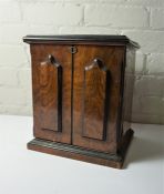 Victorian Walnut Stationery Box, Enclosing a Fitted Compartment, 33cm high, 28cm wide, 23cm deep