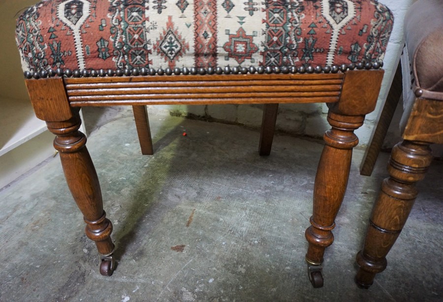 Harlequin Set of Ten Oak Dining Chairs, Comprising of a Set of Six and a Set of Four, 104cm, 106cm - Image 6 of 7