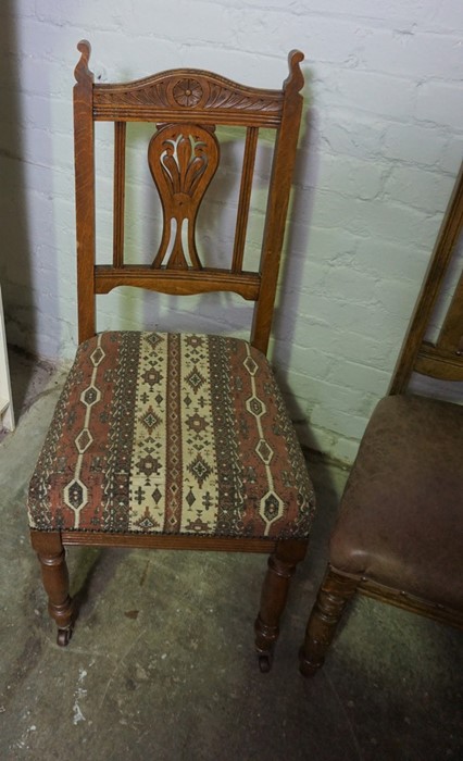 Harlequin Set of Ten Oak Dining Chairs, Comprising of a Set of Six and a Set of Four, 104cm, 106cm - Image 3 of 7