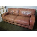 Leather Master Three Seater Sofa, 78cm high, 198cm wide, 97cm deep