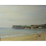 Mildred Wilson "Evening Fair Head, County Antrim" Oil on Board" Signed, 29cm x 39cm, With another