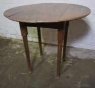 Circular Pad Foot Table, 74cm high, 80cm wide