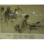 Albert J Forbes "The Raising of the Jairus Daughter" Signed Print, Signed in Pencil, 35cm x 55cm