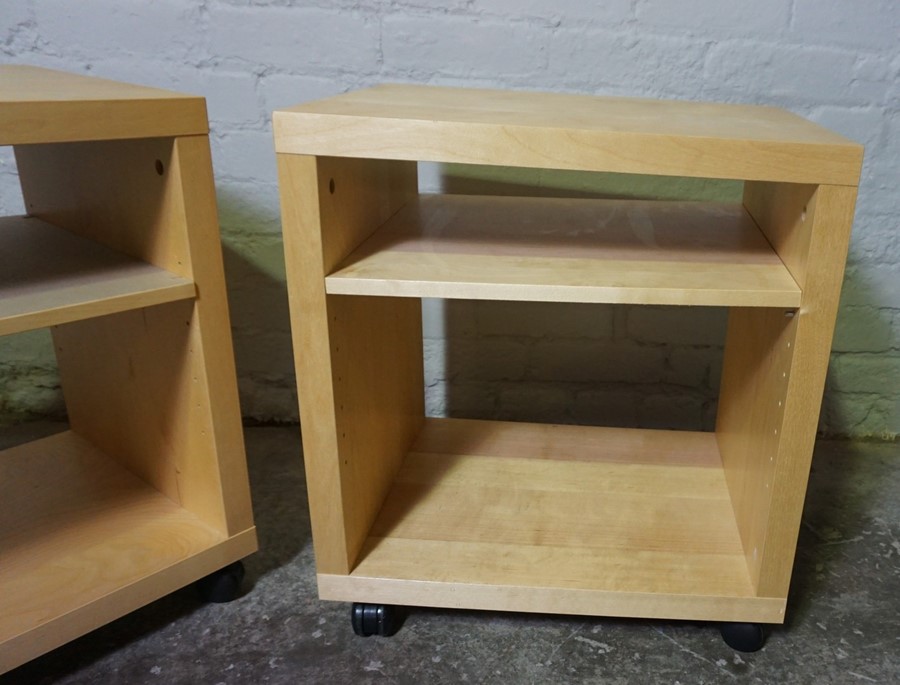 Pair of Modern Open Bedside Cabinets, 58cm high, 42cm wide, (2) - Image 3 of 3