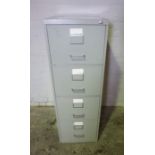 Metal Filing Cabinet, 132cm high, 46cm wide, 62cm deep