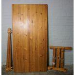 Modern Pine Refectory Table, 188cm long, 93cm wide, Needing Assembled