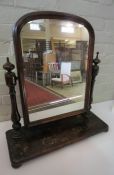 Victorian Stained Wood Toilet Mirror, 72cm high