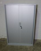 Metal Office Cupboard, 153cm high, 104cm wide, 49cm deep