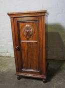 Walnut Bedside Locker, 82cm high, 41cm wide, 38cm deepCondition reportThe dowels to the pediment