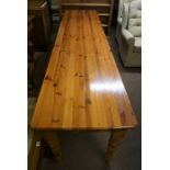Modern Pine Refectory Style Table, 76cm high, 268cm long, 67cm wide