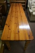 Modern Pine Refectory Style Table, 76cm high, 268cm long, 67cm wide