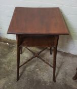 Two Mahogany Occasional Tables, 67cm high, 52cm wide, (2)