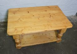 Pine Coffee Table, 46cm high, 92cm wide, 60cm deep